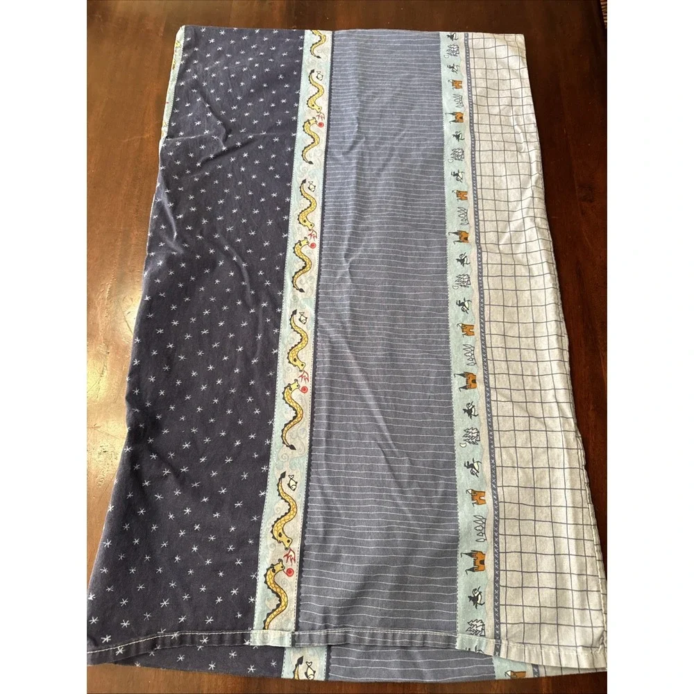 Vintage Y2k Ikea Pillowcase Pillow Sham Childrens Boys Dragons Blue Retired